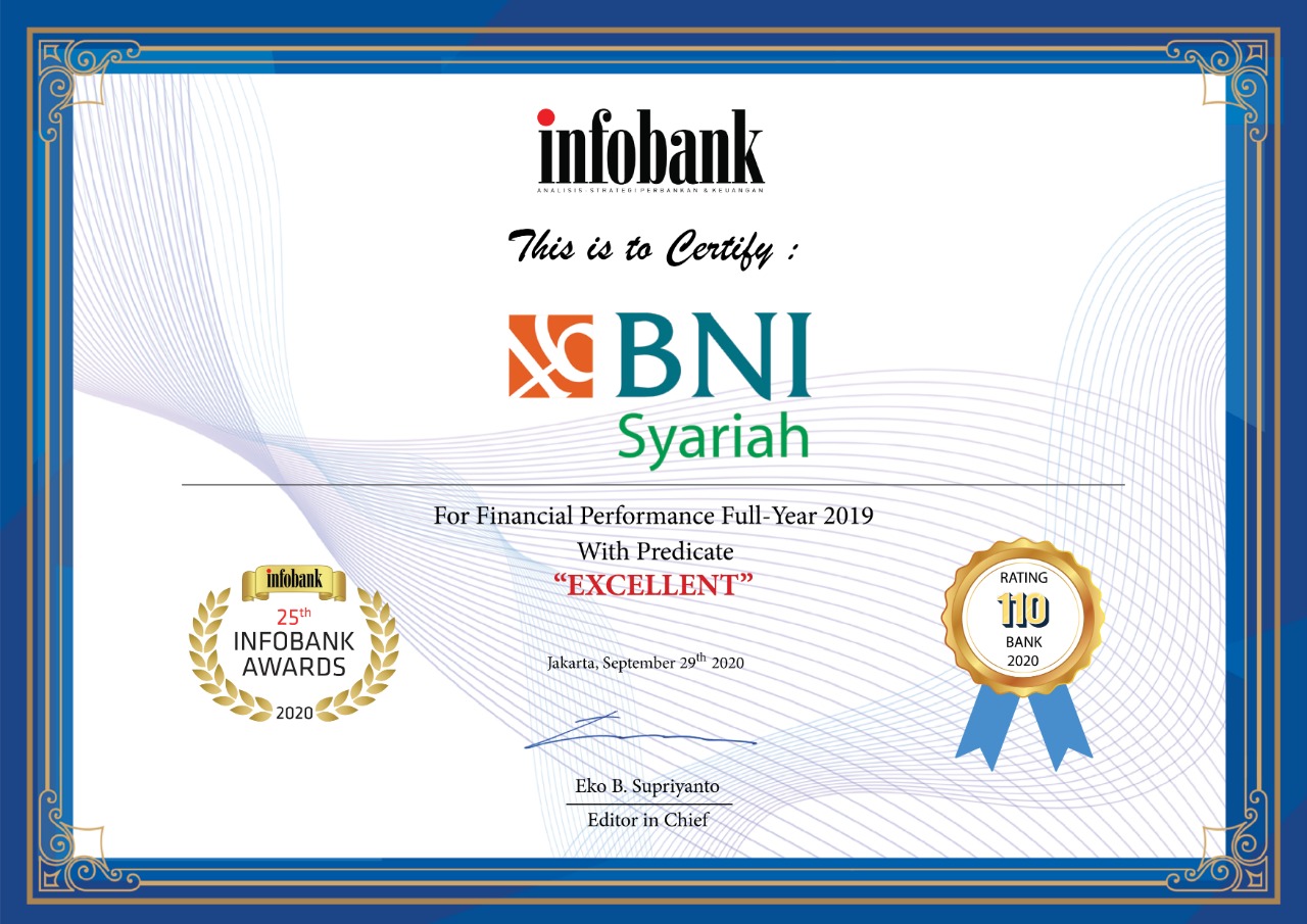 BNI Syariah Raih Penghargaan Sangat Bagus Di 25th Infobank Awards 2020 ...