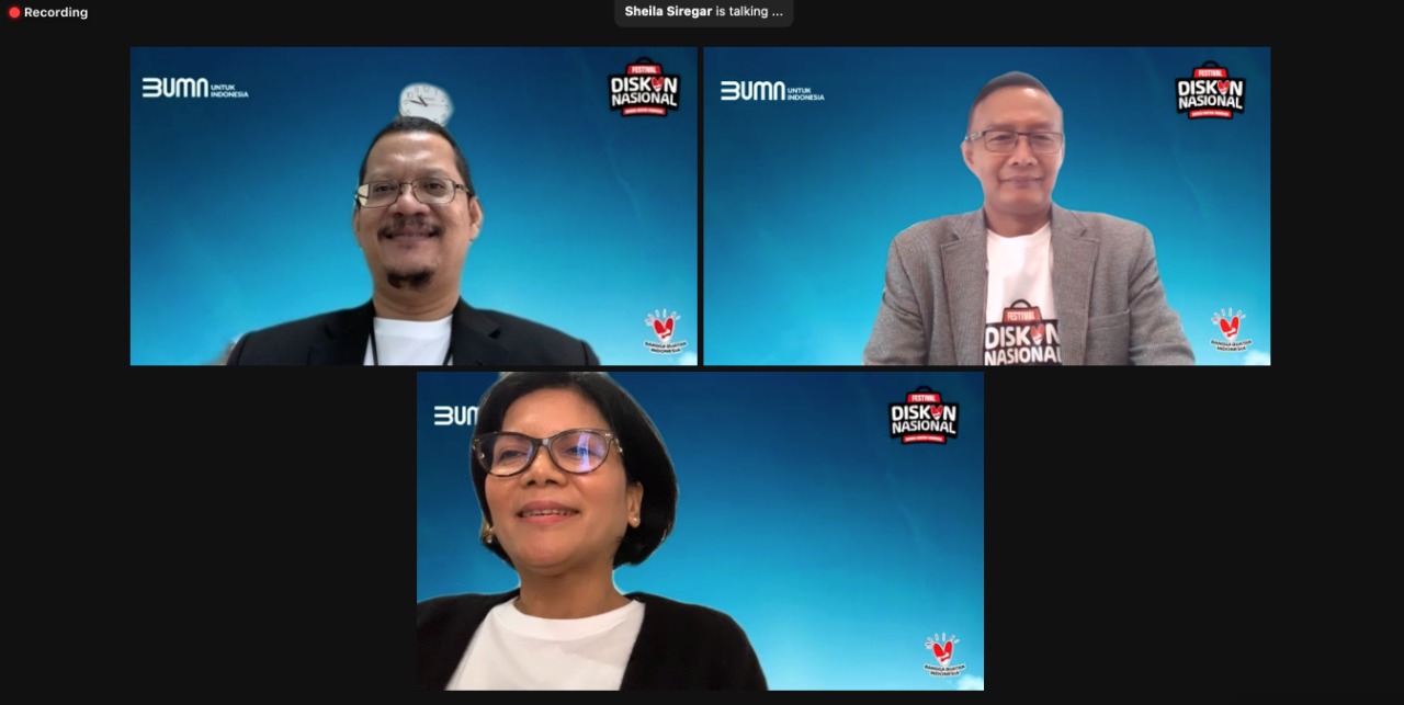 Tangkapan layar Kementerian BUMN dan sejumlah perusahaan BUMN berkolaborasi menyelenggarakan Festival Diskon Nasional (FDN)16-31 Desember 2020. Foto: humas Bank Mandiri